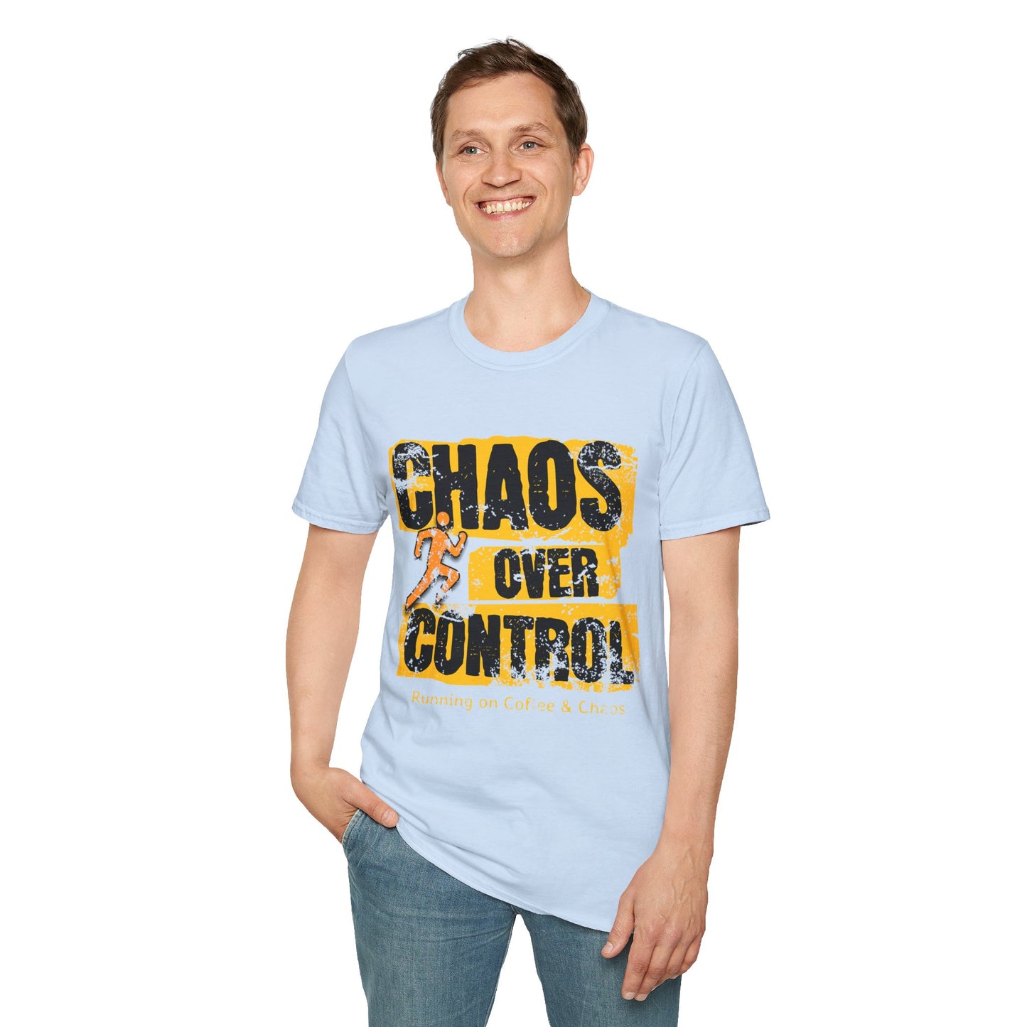 Chaos Over Control Unisex Softstyle T-Shirt - Motivational Shirt, Activewear, Running Tee, Gift for Runners, Casual Wear