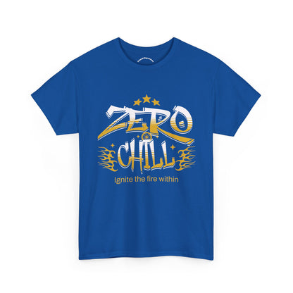 Unisex Heavy Cotton Tee | Zero Chill Graphic T-Shirt, Casual Wear, Streetwear, Gift for Him/Her, Ignite the Fire Within