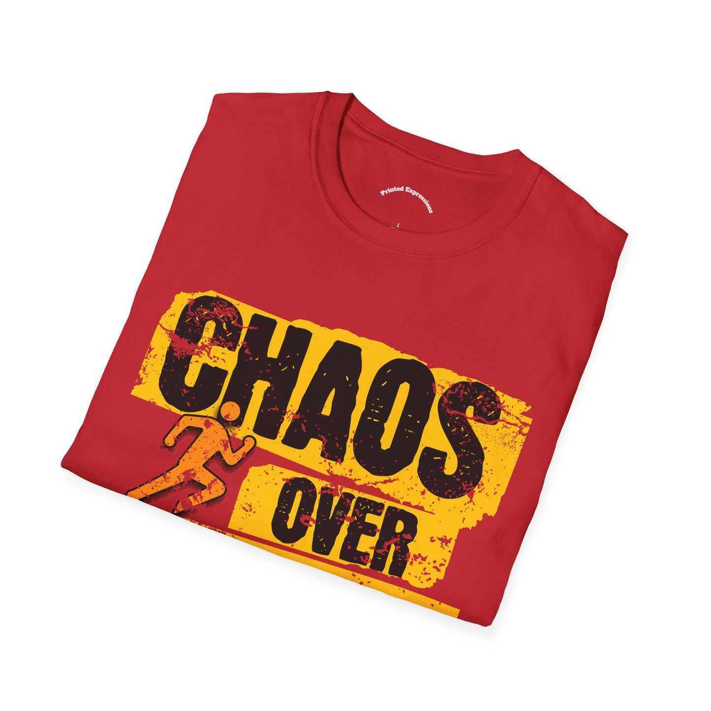 Chaos Over Control Unisex Softstyle T-Shirt - Motivational Shirt, Activewear, Running Tee, Gift for Runners, Casual Wear