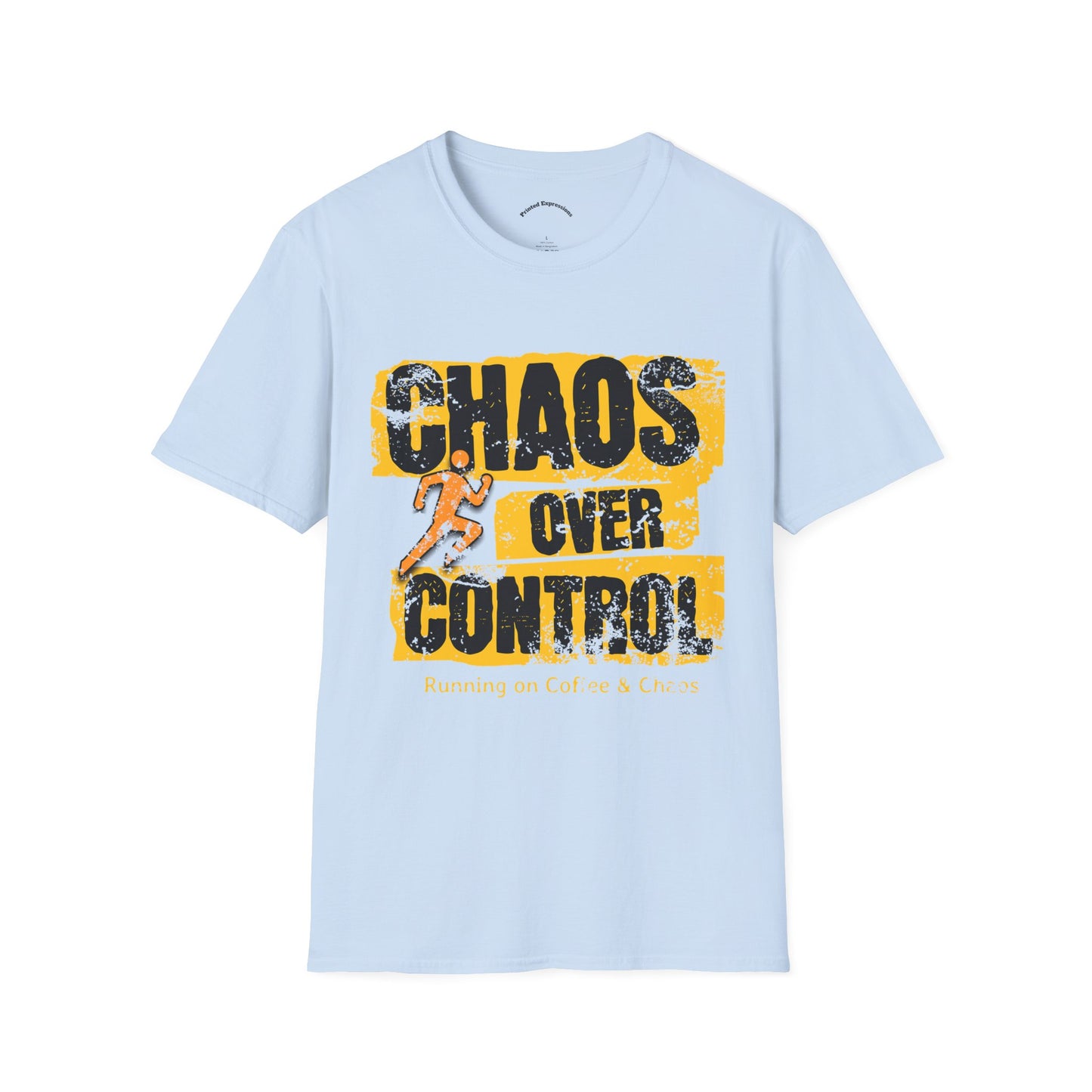 Chaos Over Control Unisex Softstyle T-Shirt - Motivational Shirt, Activewear, Running Tee, Gift for Runners, Casual Wear