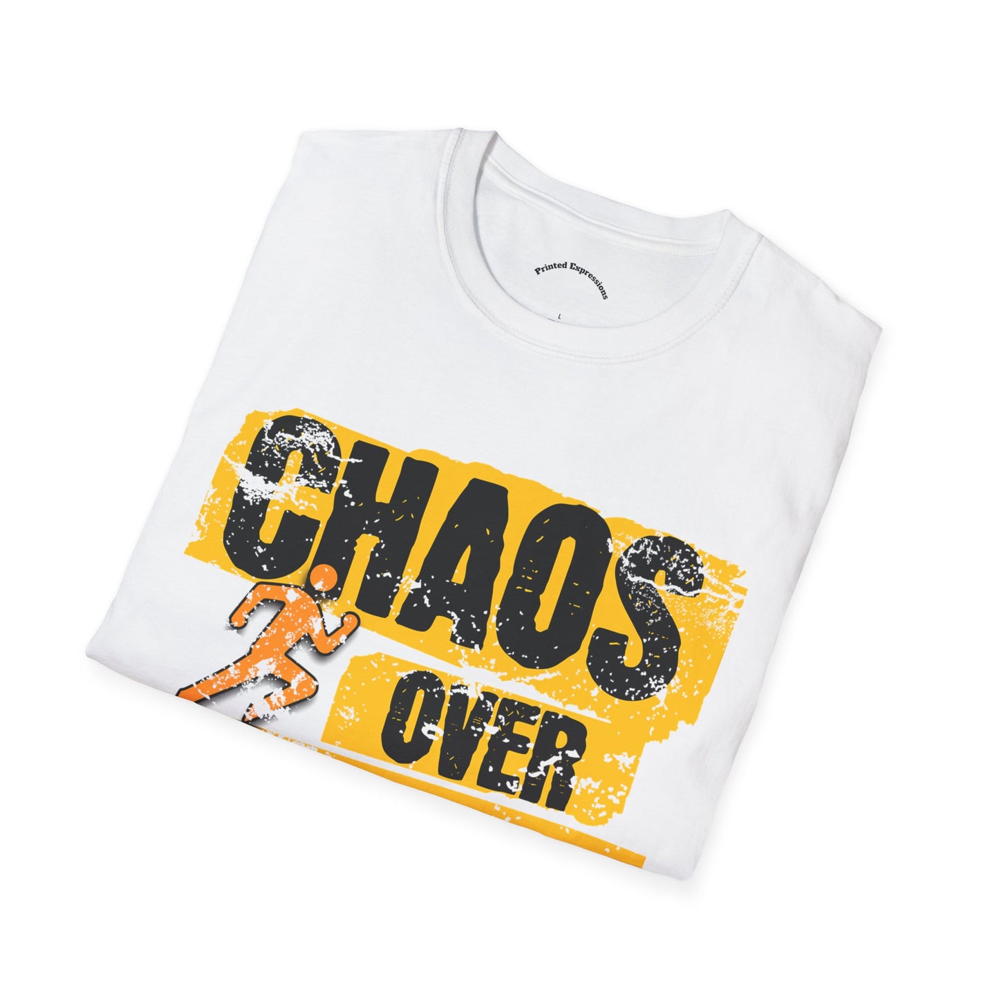 Chaos Over Control Unisex Softstyle T-Shirt - Motivational Shirt, Activewear, Running Tee, Gift for Runners, Casual Wear