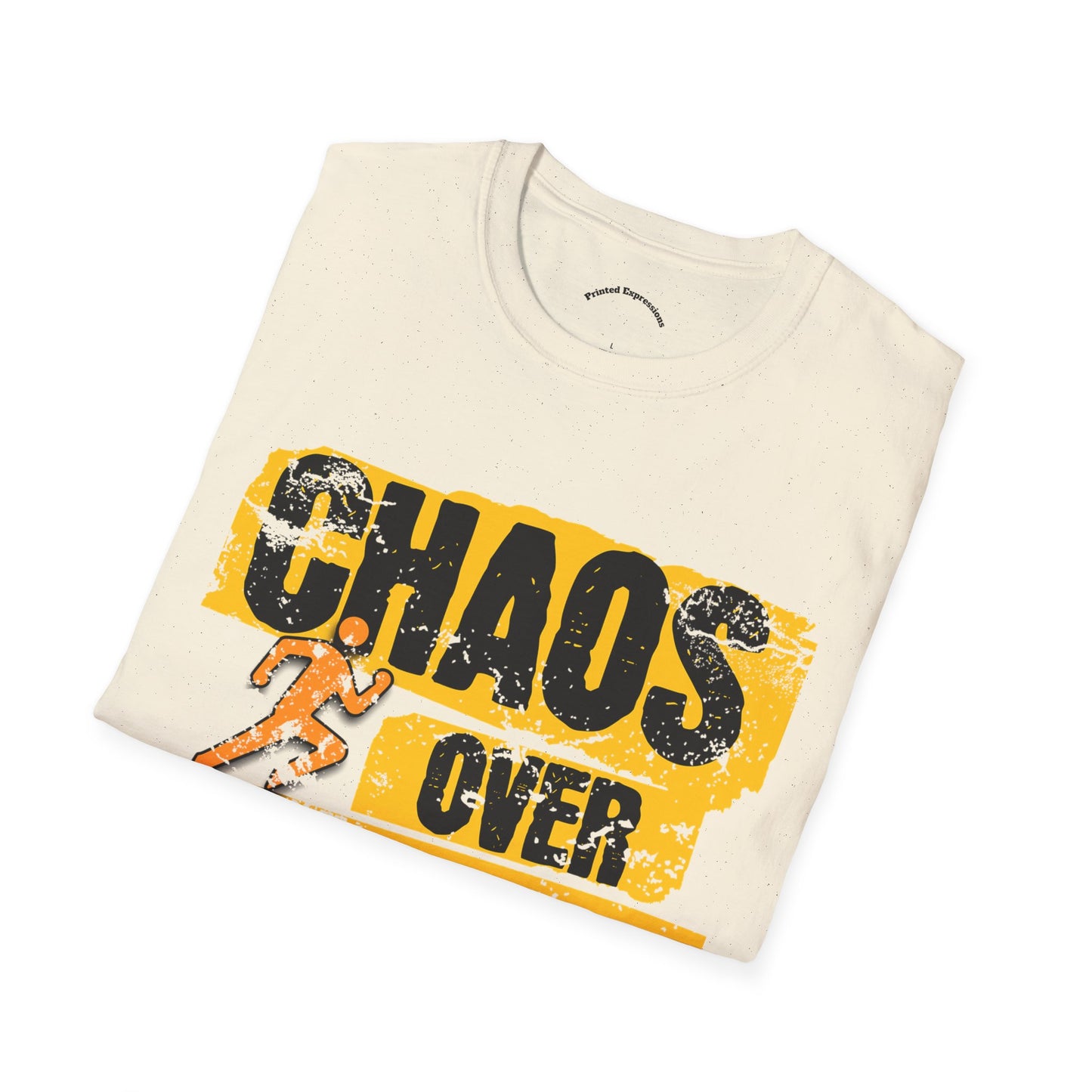 Chaos Over Control Unisex Softstyle T-Shirt - Motivational Shirt, Activewear, Running Tee, Gift for Runners, Casual Wear