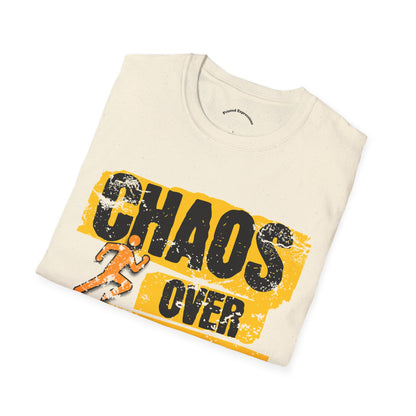 Chaos Over Control Unisex Softstyle T-Shirt - Motivational Shirt, Activewear, Running Tee, Gift for Runners, Casual Wear