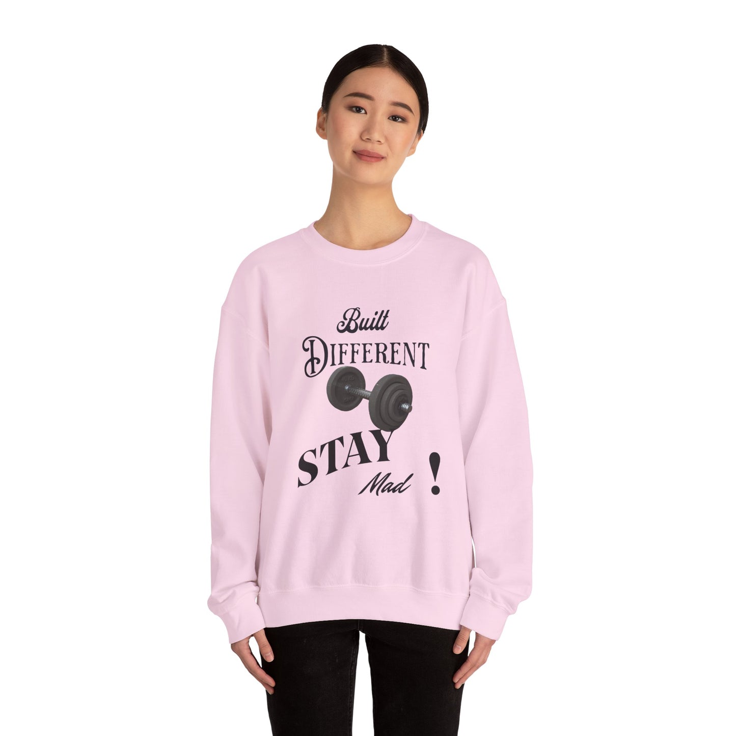 Built Different Crewneck Sweatshirt - Perfect for Fitness Enthusiasts, Gym Wear, Casual Style, Gift for Him/Her, Motivation Apparel