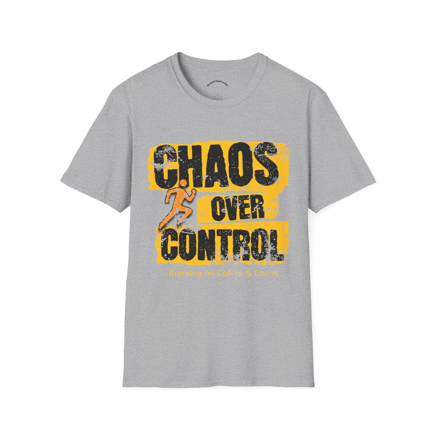 Chaos Over Control Unisex Softstyle T-Shirt - Motivational Shirt, Activewear, Running Tee, Gift for Runners, Casual Wear