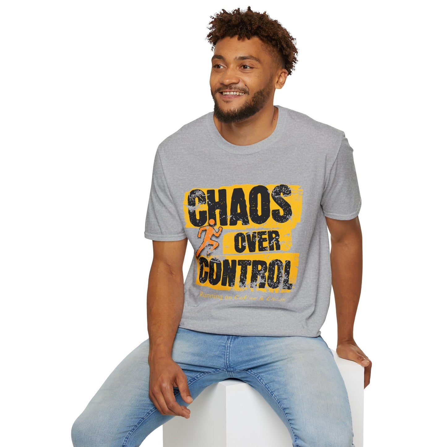 Chaos Over Control Unisex Softstyle T-Shirt - Motivational Shirt, Activewear, Running Tee, Gift for Runners, Casual Wear