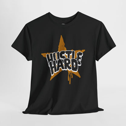 Unisex Hustle Hard Cotton Tee, Graphic T-Shirt, Casual Wear, Gift for Entrepreneurs, Streetwear Style, Motivational Apparel