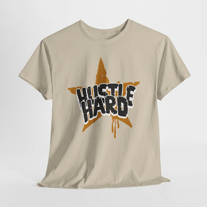 Unisex Hustle Hard Cotton Tee, Graphic T-Shirt, Casual Wear, Gift for Entrepreneurs, Streetwear Style, Motivational Apparel