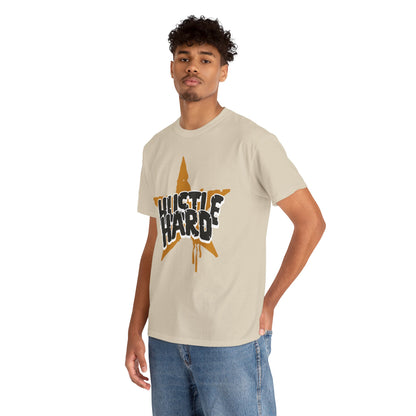 Unisex Hustle Hard Cotton Tee, Graphic T-Shirt, Casual Wear, Gift for Entrepreneurs, Streetwear Style, Motivational Apparel