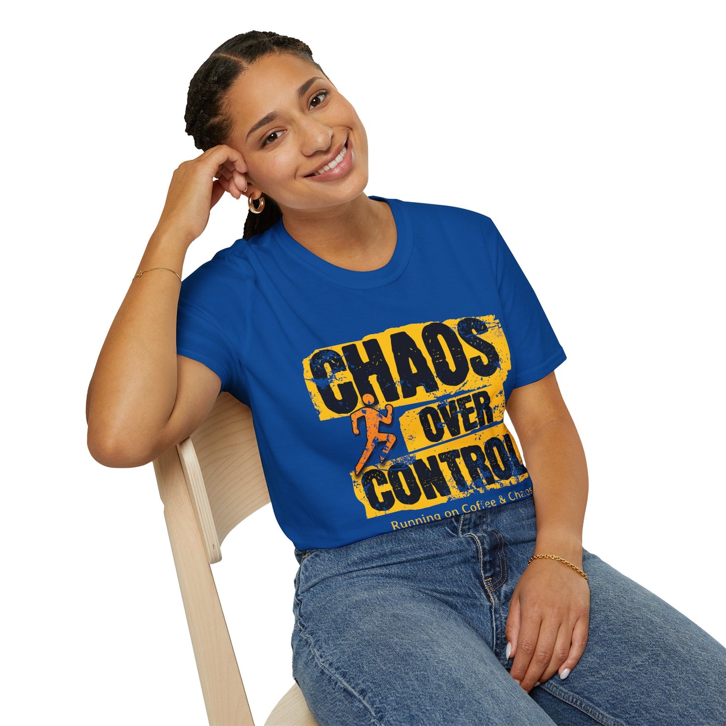 Chaos Over Control Unisex Softstyle T-Shirt - Motivational Shirt, Activewear, Running Tee, Gift for Runners, Casual Wear