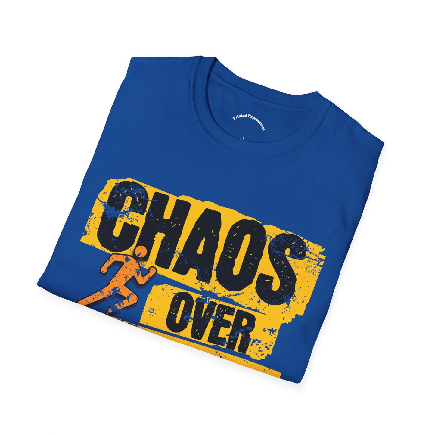 Chaos Over Control Unisex Softstyle T-Shirt - Motivational Shirt, Activewear, Running Tee, Gift for Runners, Casual Wear
