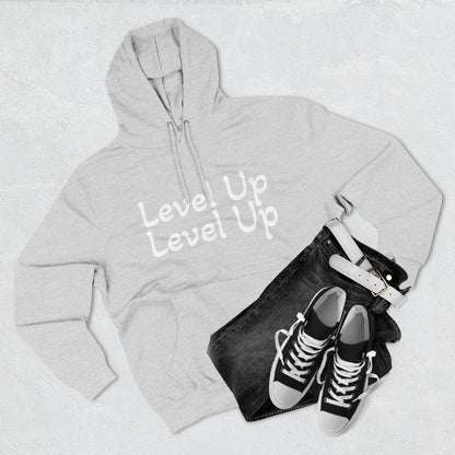Level Up Fleece Hoodie, Cozy Graphic Sweatshirt, Gift for Dreamers, Casual Chic Hoodie, Unique Winter Apparel, Birthday Present