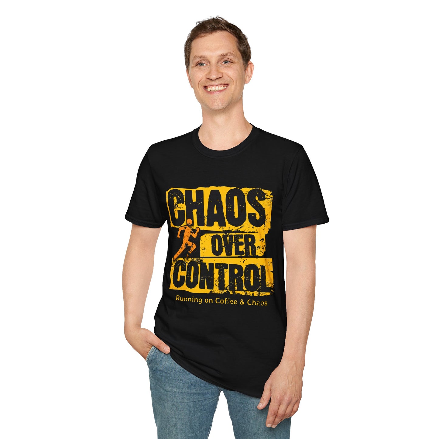 Chaos Over Control Unisex Softstyle T-Shirt - Motivational Shirt, Activewear, Running Tee, Gift for Runners, Casual Wear