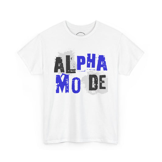 Alpha Mode Unisex Heavy Cotton Tee, Casual Streetwear Shirt, Perfect for Alpha Male Gifts, Trendy Graphic Tee, Everyday Comfort Wear